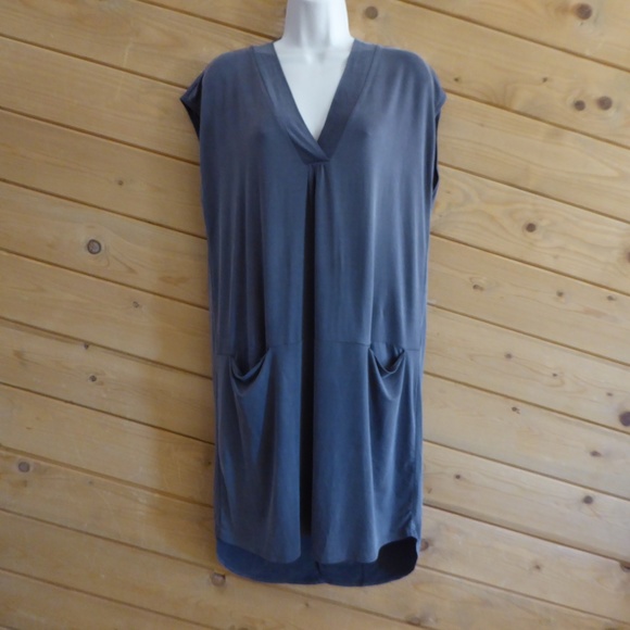 Dolan Anthropologie Lola Cocoon Tunic Flowy Slinky HI Low Round Hem Dress S - Picture 3 of 8